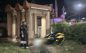 Belgian motorcyclist dies in Pattaya crash near village gate