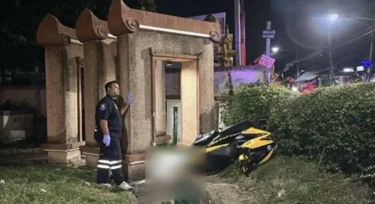 Belgian motorcyclist dies in Pattaya crash near village gate