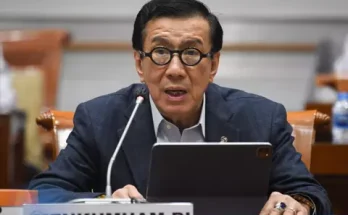 (Menkumham) Yasonna Hamonangan Laoly memenuhi panggilan penyidik Komisi Pemberantasan Korupsi (KPK)
