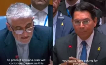 Confrontation unfolded during a United Nations Security Council meeting discussing the ongoing conflict between Iran and Israel